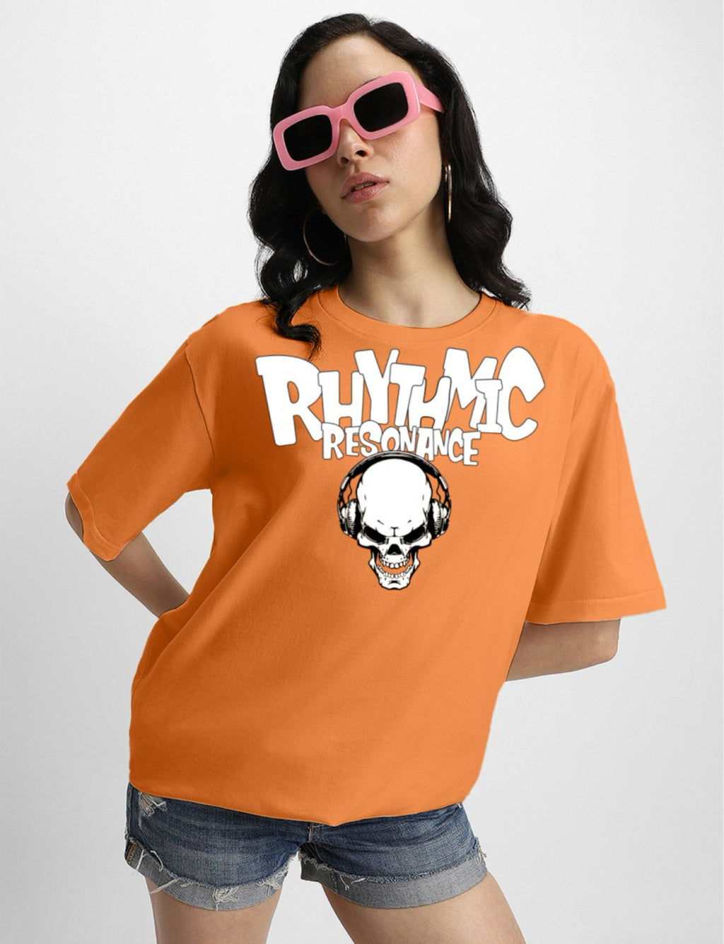 Orange Casual T-Shirt for women